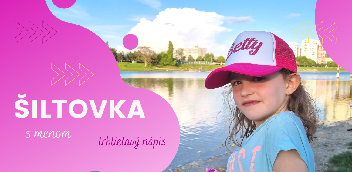 šiltovka s menom trblietkava